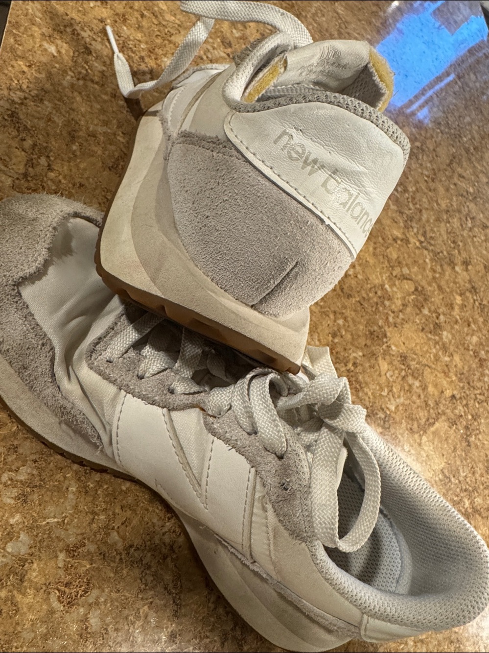 New Balance White and Light Gray Women's Sneakers